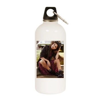 Selena Gomez White Water Bottle With Carabiner