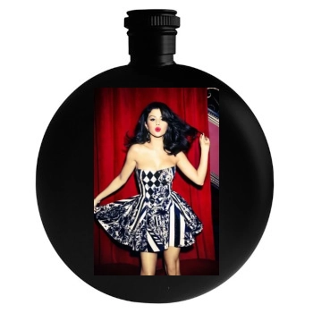 Selena Gomez Round Flask