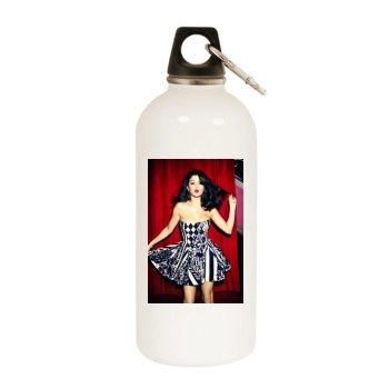 Selena Gomez White Water Bottle With Carabiner