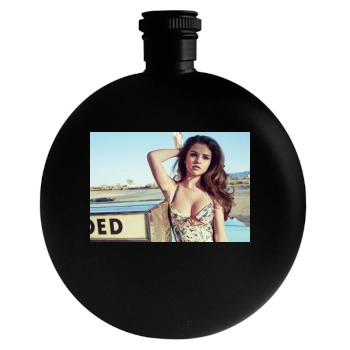 Selena Gomez Round Flask