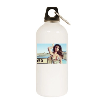 Selena Gomez White Water Bottle With Carabiner