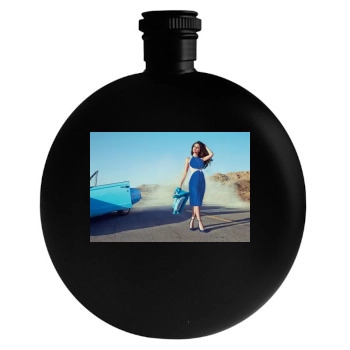 Selena Gomez Round Flask