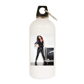 Selena Gomez White Water Bottle With Carabiner