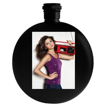 Selena Gomez Round Flask