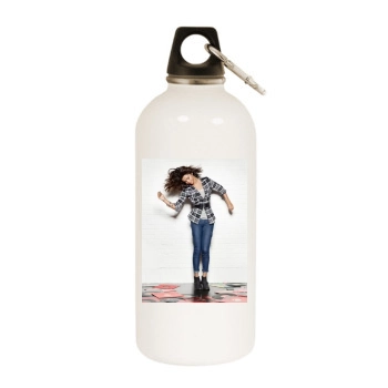 Selena Gomez White Water Bottle With Carabiner