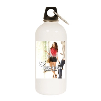 Selena Gomez White Water Bottle With Carabiner