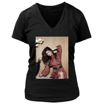 Selena Gomez Women's Deep V-Neck TShirt