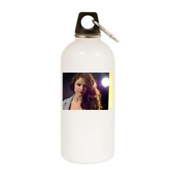 Selena Gomez White Water Bottle With Carabiner