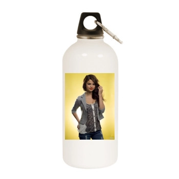 Selena Gomez White Water Bottle With Carabiner