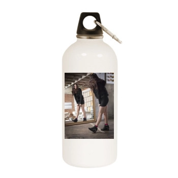 Selena Gomez White Water Bottle With Carabiner