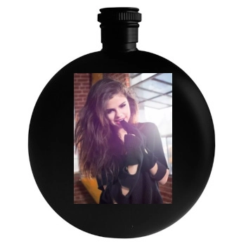 Selena Gomez Round Flask