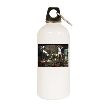 Selena Gomez White Water Bottle With Carabiner