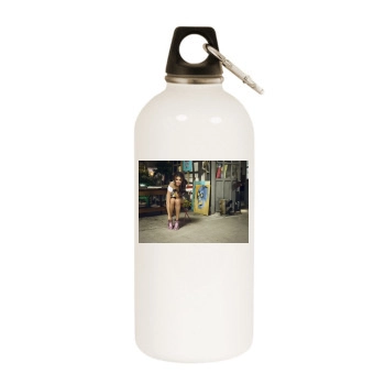 Selena Gomez White Water Bottle With Carabiner