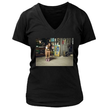 Selena Gomez Women's Deep V-Neck TShirt