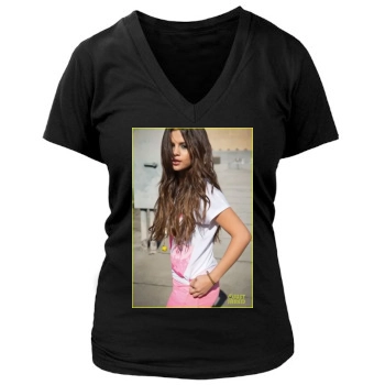 Selena Gomez Women's Deep V-Neck TShirt