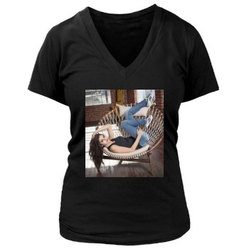 Selena Gomez Women's Deep V-Neck TShirt