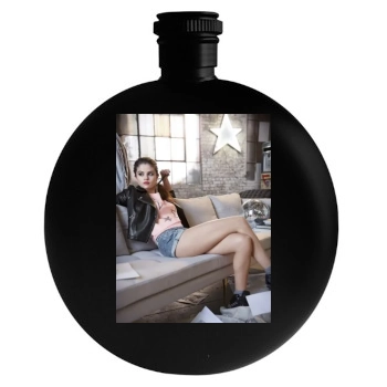 Selena Gomez Round Flask