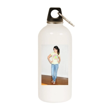 Selena Gomez White Water Bottle With Carabiner