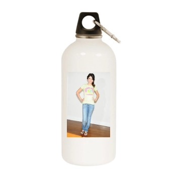 Selena Gomez White Water Bottle With Carabiner