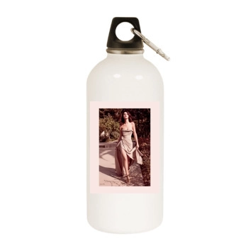 Selena Gomez White Water Bottle With Carabiner