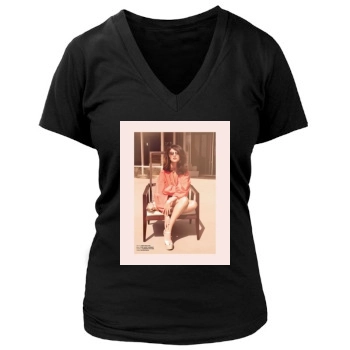 Selena Gomez Women's Deep V-Neck TShirt