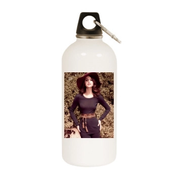 Selena Gomez White Water Bottle With Carabiner