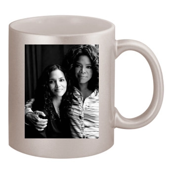 Halle Berry 11oz Metallic Silver Mug