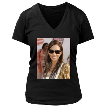 Halle Berry Women's Deep V-Neck TShirt