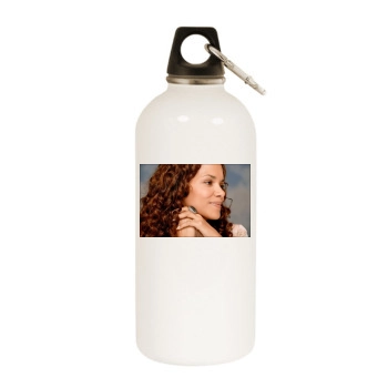 Halle Berry White Water Bottle With Carabiner