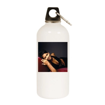 Halle Berry White Water Bottle With Carabiner