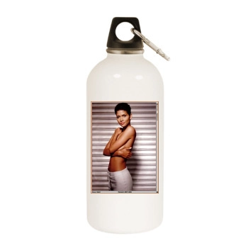 Halle Berry White Water Bottle With Carabiner