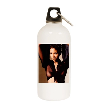 Halle Berry White Water Bottle With Carabiner