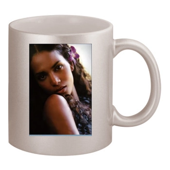 Halle Berry 11oz Metallic Silver Mug