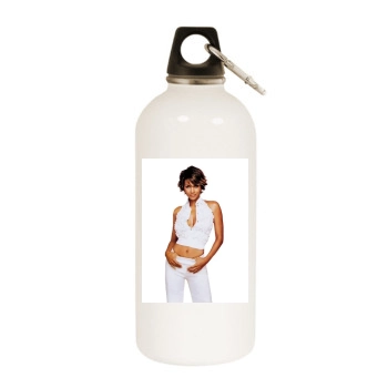 Halle Berry White Water Bottle With Carabiner