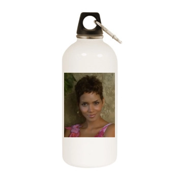 Halle Berry White Water Bottle With Carabiner