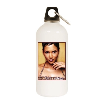 Halle Berry White Water Bottle With Carabiner