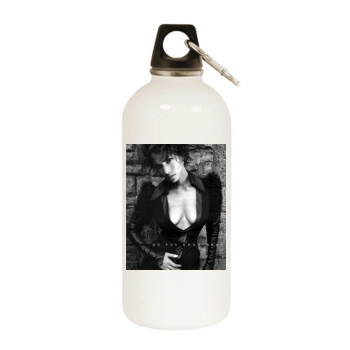 Halle Berry White Water Bottle With Carabiner