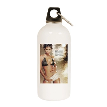 Halle Berry White Water Bottle With Carabiner