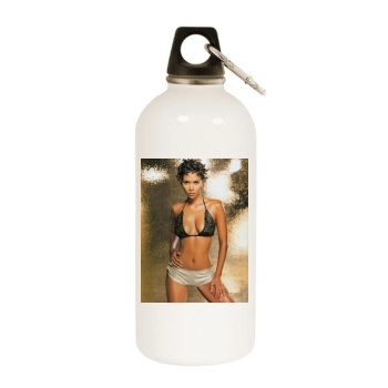 Halle Berry White Water Bottle With Carabiner