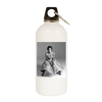 Halle Berry White Water Bottle With Carabiner