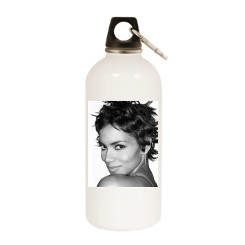 Halle Berry White Water Bottle With Carabiner