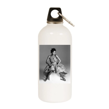 Halle Berry White Water Bottle With Carabiner