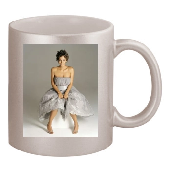 Halle Berry 11oz Metallic Silver Mug