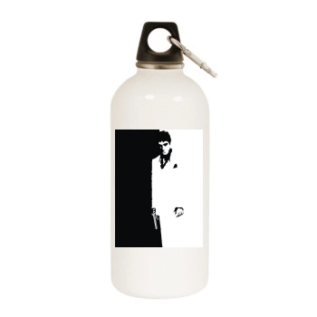 Scarface (1983) White Water Bottle With Carabiner