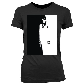 Scarface (1983) Women's Junior Cut Crewneck T-Shirt