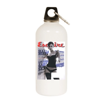 Halle Berry White Water Bottle With Carabiner