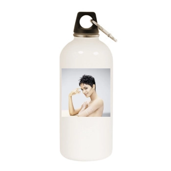 Halle Berry White Water Bottle With Carabiner