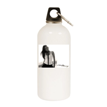 Halle Berry White Water Bottle With Carabiner