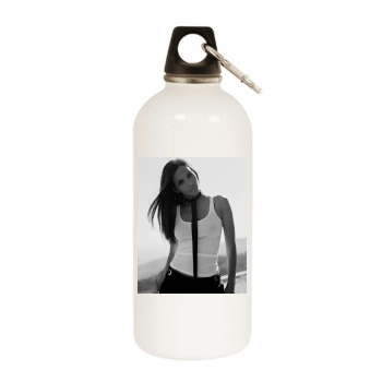 Halle Berry White Water Bottle With Carabiner