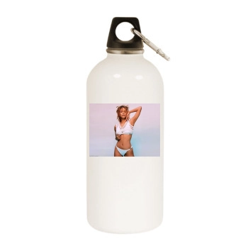 Halle Berry White Water Bottle With Carabiner